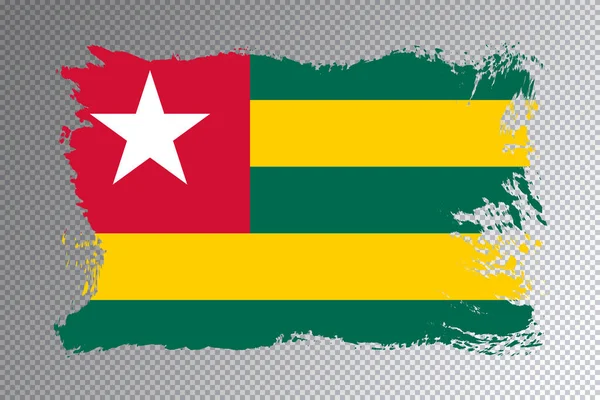 Togo Pincel Bandeira Bandeira Nacional Fundo Transparente — Fotografia de Stock