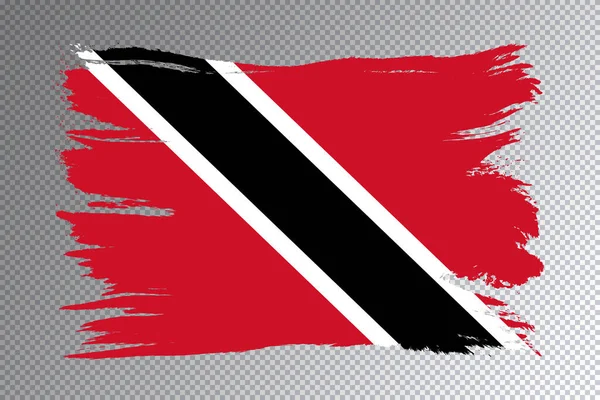 トリニダードとトバゴの旗ブラシストローク 透明な背景に国旗 — ストック写真