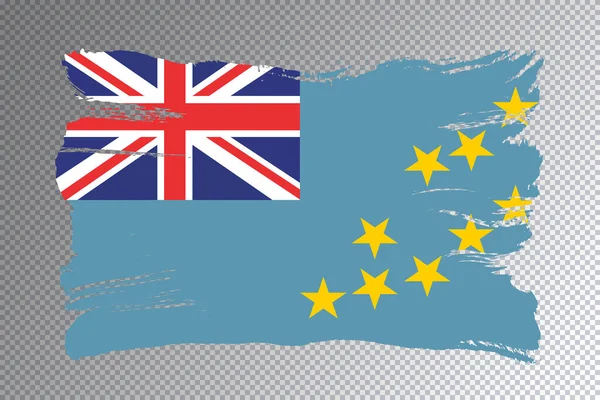 Tuvalu Vlaggenborstel Slag Nationale Vlag Transparante Achtergrond — Stockfoto