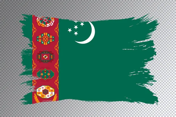 Τουρκμενιστάν Πινέλο Σημαία Εγκεφαλικό Επεισόδιο Εθνική Σημαία Διαφανές Φόντο — Φωτογραφία Αρχείου