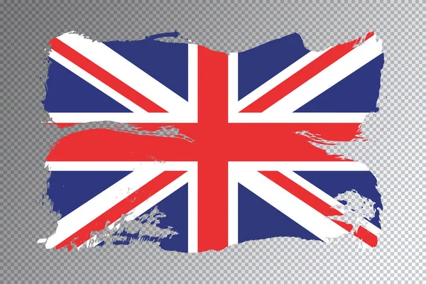 Britische Flagge Pinselstrich Nationalflagge Auf Transparentem Hintergrund — Stockfoto