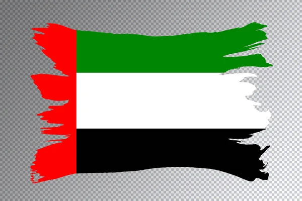 アラブ首長国連邦の国旗ブラシストローク 透明背景の国旗 — ストック写真