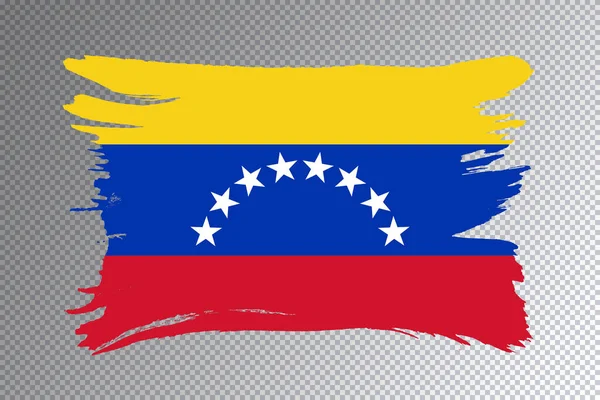 Golpe Pincel Bandera Venezuela Bandera Nacional Sobre Fondo Transparente —  Fotos de Stock