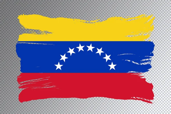 Venezuela Zászló Ecset Stroke Nemzeti Zászló Átlátszó Háttér — Stock Fotó
