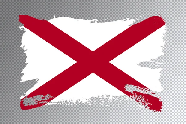 Alabama Bandiera Stato Alabama Bandiera Sfondo Trasparente — Foto Stock