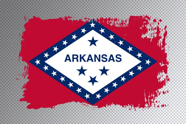 Bandeira Estado Arkansas Bandeira Arkansas Fundo Transparente — Fotografia de Stock