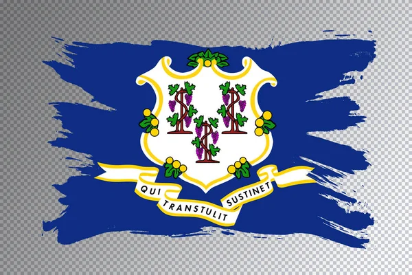 Flaga Stanu Connecticut Przejrzyste Tło Flagi Connecticut — Zdjęcie stockowe