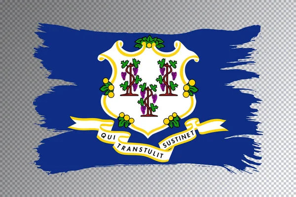Connecticut State Flagge Connecticut Flagge Transparenten Hintergrund — Stockfoto