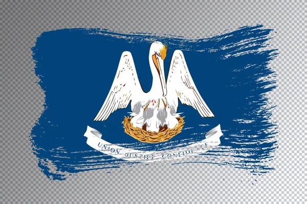 Louisiana Statliga Flagga Louisiana Flagga Transparent Bakgrund — Stockfoto