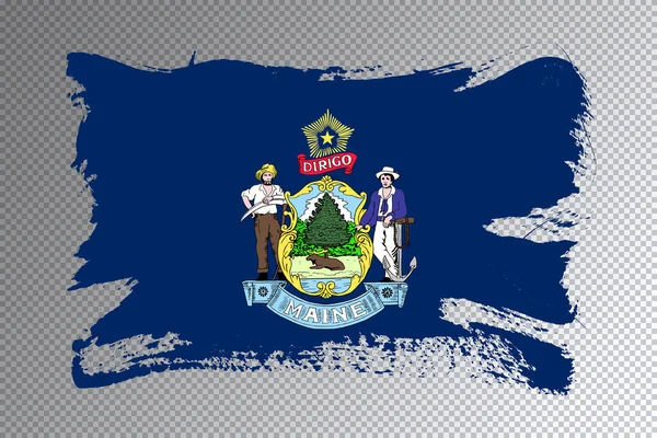 Maine State Flag Maine Flag Transparent Background — Stock fotografie