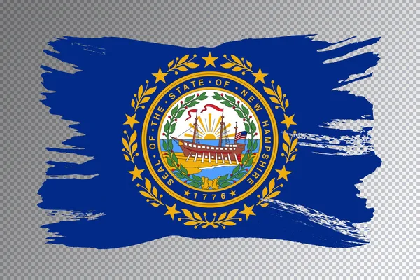Σημαία Κράτους New Hampshire New Hampshire Σημαία Διαφανές Φόντο — Φωτογραφία Αρχείου