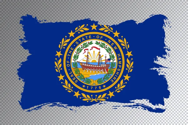 New Hampshire Statliga Flagga New Hampshire Flagga Transparent Bakgrund — Stockfoto