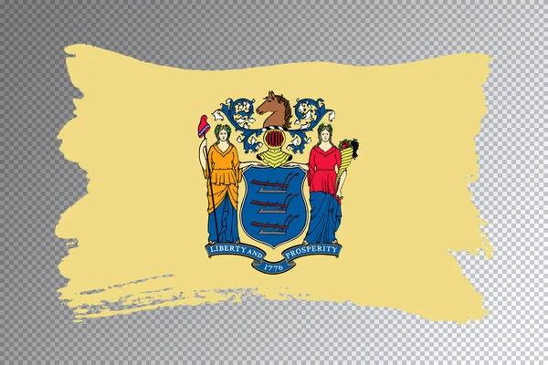 New Jersey State Flag New Jersey Flag Transparent Background — Stock Photo, Image