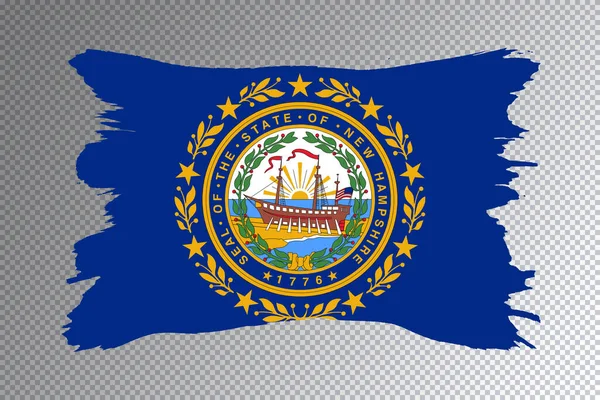 New Hampshire Staatsvlag New Hampshire Vlag Transparante Achtergrond — Stockfoto