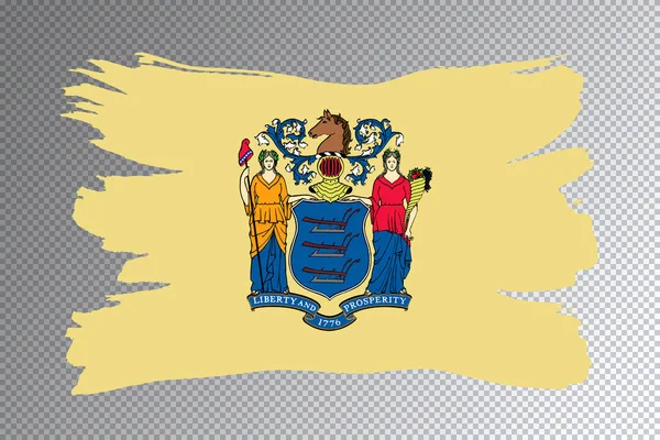 Bandeira Estado Nova Jersey Bandeira Nova Jersey Fundo Transparente — Fotografia de Stock