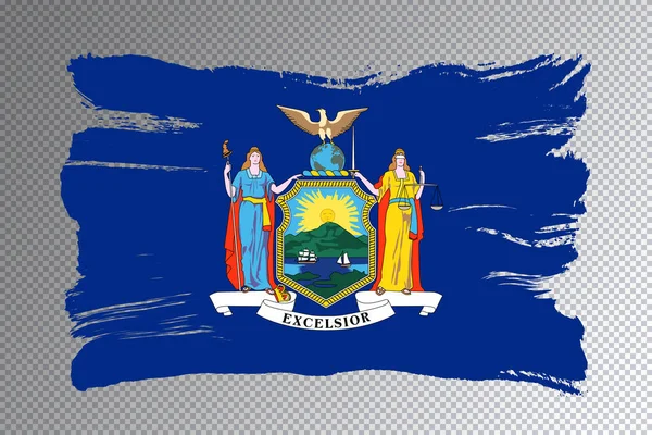Σημαία Πολιτείας Της Νέας Υόρκης Σημαία Νέας Υόρκης Διαφανές Φόντο — Φωτογραφία Αρχείου