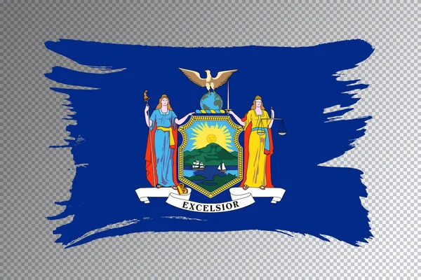 Σημαία Πολιτείας Της Νέας Υόρκης Σημαία Νέας Υόρκης Διαφανές Φόντο — Φωτογραφία Αρχείου