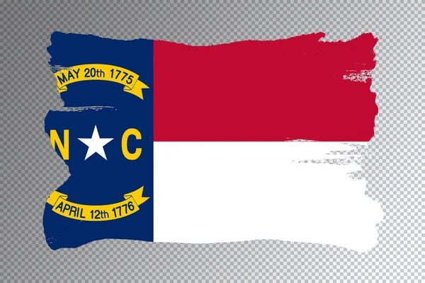North Carolina Staatsvlag North Carolina Vlag Transparante Achtergrond — Stockfoto