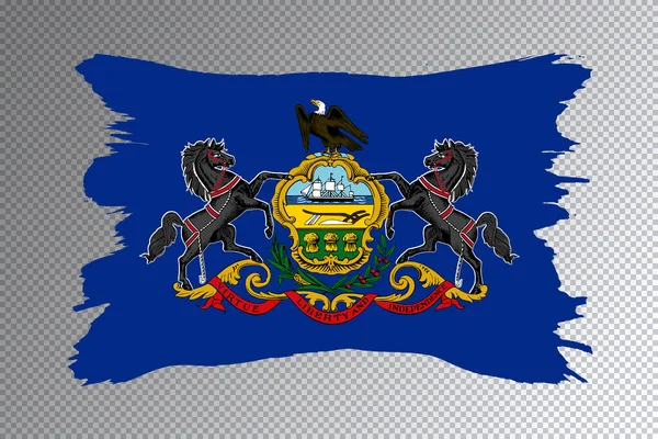 Bandeira Estado Pensilvânia Bandeira Pensilvânia Fundo Transparente — Fotografia de Stock