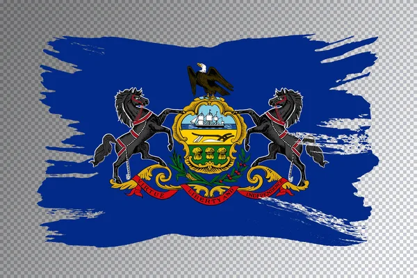 Pennsylvania Staatsvlag Pennsylvania Vlag Transparante Achtergrond — Stockfoto