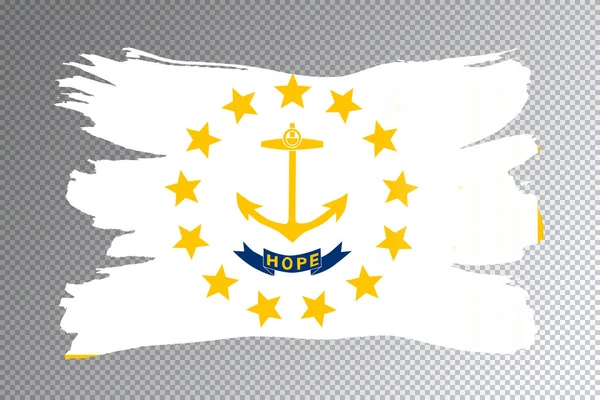 Rhode Island Bandiera Stato Rhode Island Bandiera Sfondo Trasparente — Foto Stock