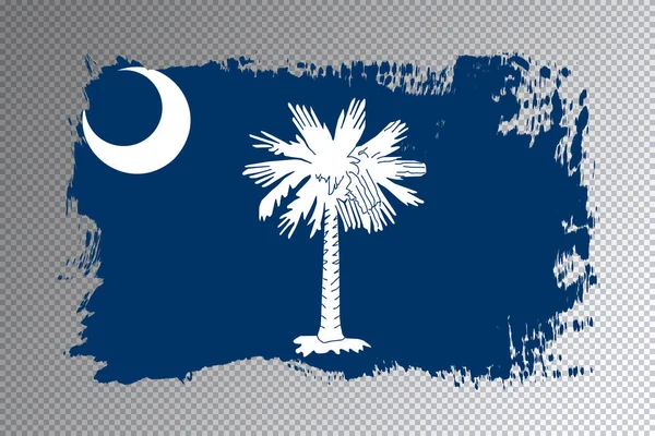 South Carolina State Flagge South Carolina Flagge Transparenten Hintergrund — Stockfoto