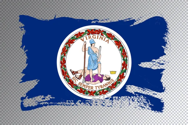 Σημαία Πολιτείας Της Βιρτζίνια Σημαία Της Βιρτζίνια Διαφανές Φόντο — Φωτογραφία Αρχείου