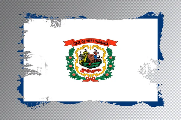 West Virginia Statliga Flagga West Virginia Flagga Transparent Bakgrund — Stockfoto