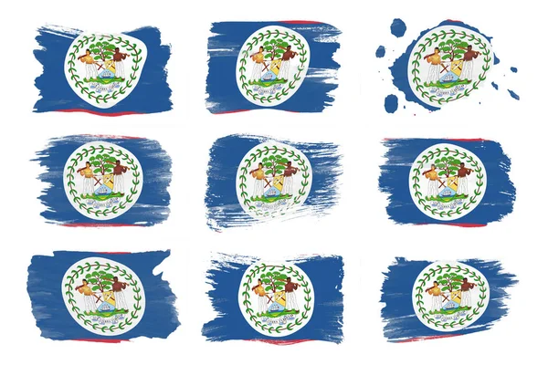 Bayrak fırça darbesini belle, beyaz arkaplanda ulusal bayrak