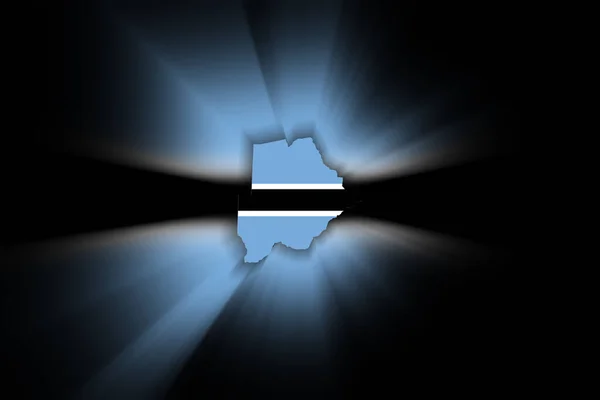 Map Botswana Black Background Map Flag — ストック写真
