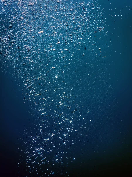 水下气泡水下蓝色背景气泡 — 图库照片