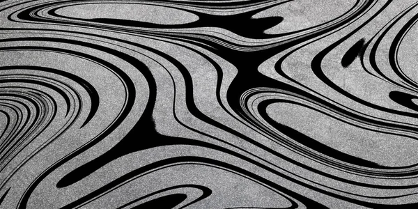 Silver Swirl Artistic Design Silver Glitters Black Lines Trendy Style — Stock Photo, Image