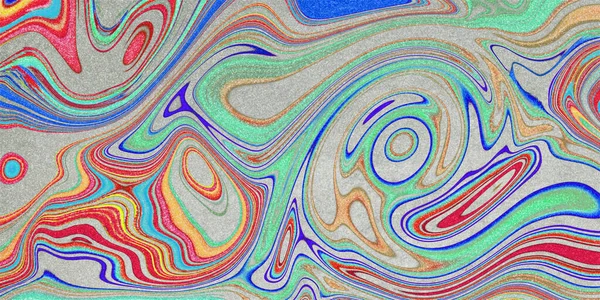 Arte Fluida Colorata Turbinii Colorati Brillantini Sfondo Vortice — Foto Stock