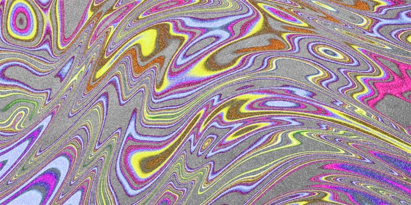 カラフルな流体芸術 キラキラカラフルな金属の渦巻き 旋回の背景 — ストック写真