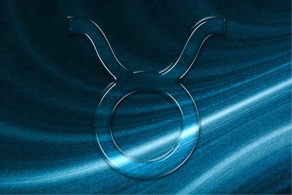 Toro Segno Zodiacale Sfondo Blu Oroscopo Sfondo Astrologico Toro Simbolo — Foto Stock