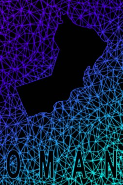 Umman haritası, Çokgen ağ çizgisi haritası, modern renkli harita