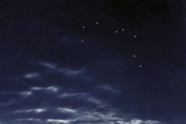 Constelación Estrellas Pyxis Cielo Nocturno Racimo Estrellas Espacio Profundo Constelación — Foto de Stock