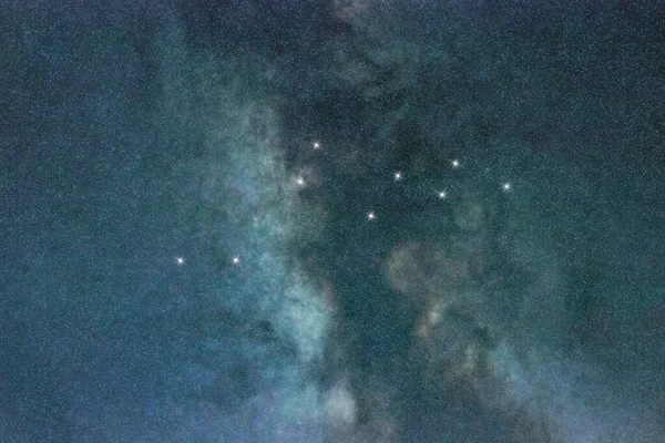 Lacerta Star Constellation Night Sky Cluster Stars Deep Space Lizard — Foto de Stock