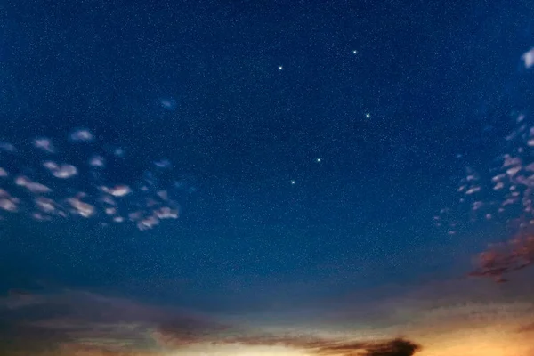 Constelación Estrellas Del Corvus Cielo Nocturno Racimo Estrellas Espacio Profundo — Foto de Stock