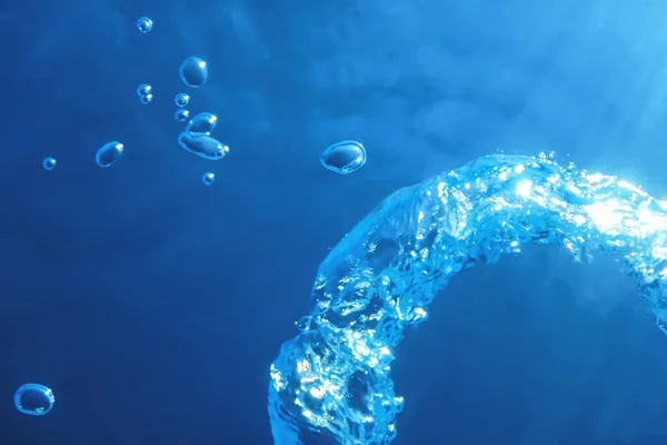 Пузырьки Воздуха Подводные Пузырьки Воздух Водой Фон — стоковое фото