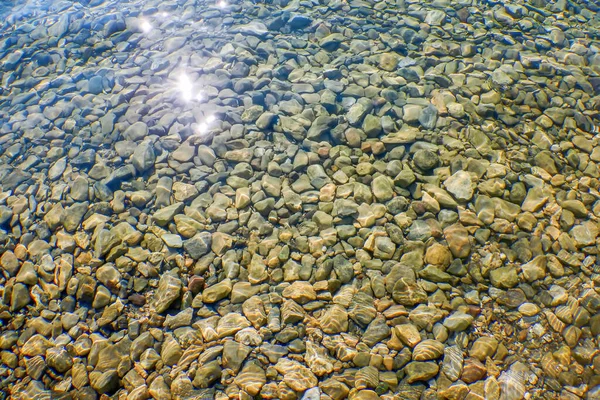 Rochers Cailloux Cailloux Sous Surface Eau — Photo