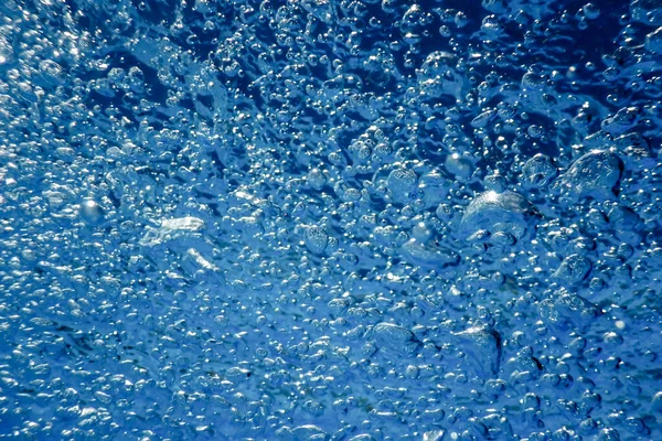 Luchtbellen Onderwaterbellen Abstracte Onderwaterachtergrond — Stockfoto