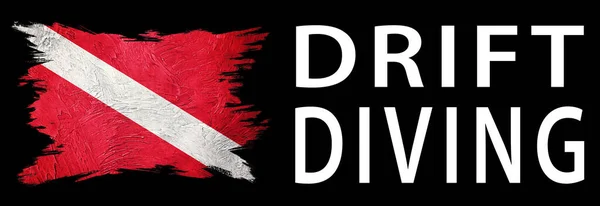 Drift Búvárkodás Diver Zászló Búvárzászló Búvárkodás — Stock Fotó