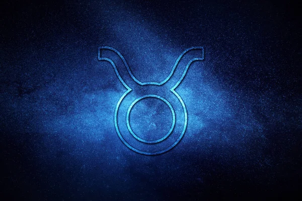Taurus Dierenriemteken Nachthemel Horoscoop Astrologie Achtergrond Taurus Horoscoop Symbool Blauwe — Stockfoto