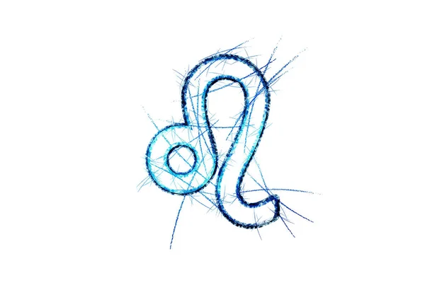 ゾディアックサイン ホロスコープ占星術の背景 ホロスコープのシンボル 白い背景の青いシンボル — ストック写真