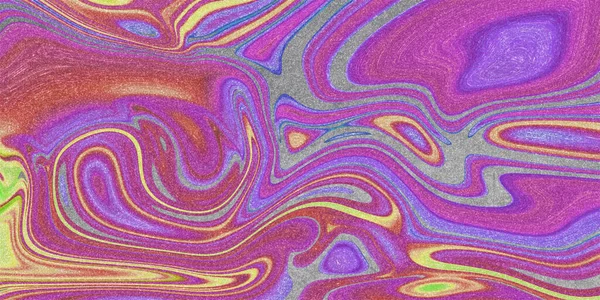 Arte Fluida Colorata Colori Vivaci Brillantini Vortici Colorati Marmo Liquido — Foto Stock