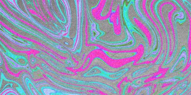 Renkli sıvı sanat, parlak metalik girdaplar, girdaplar