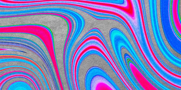 五彩缤纷的流体艺术 闪闪发光的五彩斑斓的金属涡旋 涡旋的背景 — 图库照片