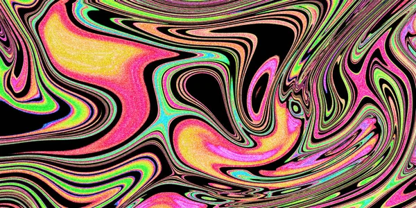 Arte Fluida Colorata Colori Vivaci Brillantini Vortici Colorati Marmo Liquido — Foto Stock