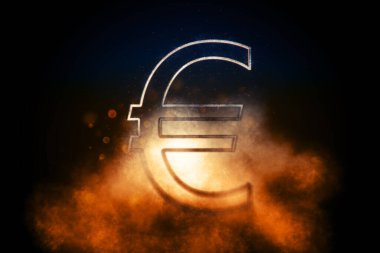 Avrupa Birliği Euro, Euro Euro para birimi, Parasal para birimi sembolü, Mavi sembol